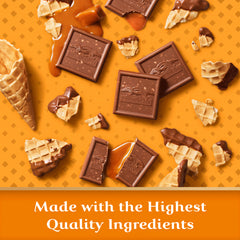 Milk Chocolate Caramel Waffle Cone SQUARES Case Pack (396 ct)