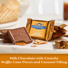 Milk Chocolate Caramel Waffle Cone SQUARES Case Pack (396 ct)