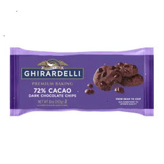 Ghirardelli 72% Cacao Dark Chocolate Premium Baking Chips (Case of 12 Bags)