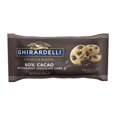 Ghirardelli Bittersweet 60% Cacao Baking Chips (Case of 12 Bags)