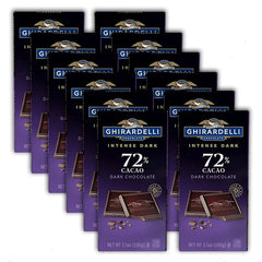 Intense Dark 72% Cacao Dark Chocolate Bar (Case of 12)