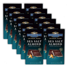Intense Dark Sea Salt Almond Dark Chocolate Bar (Case of 12)